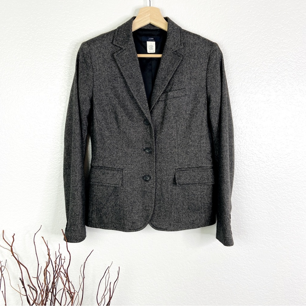 J. CREW Stretch Wool Birdseye Blazer